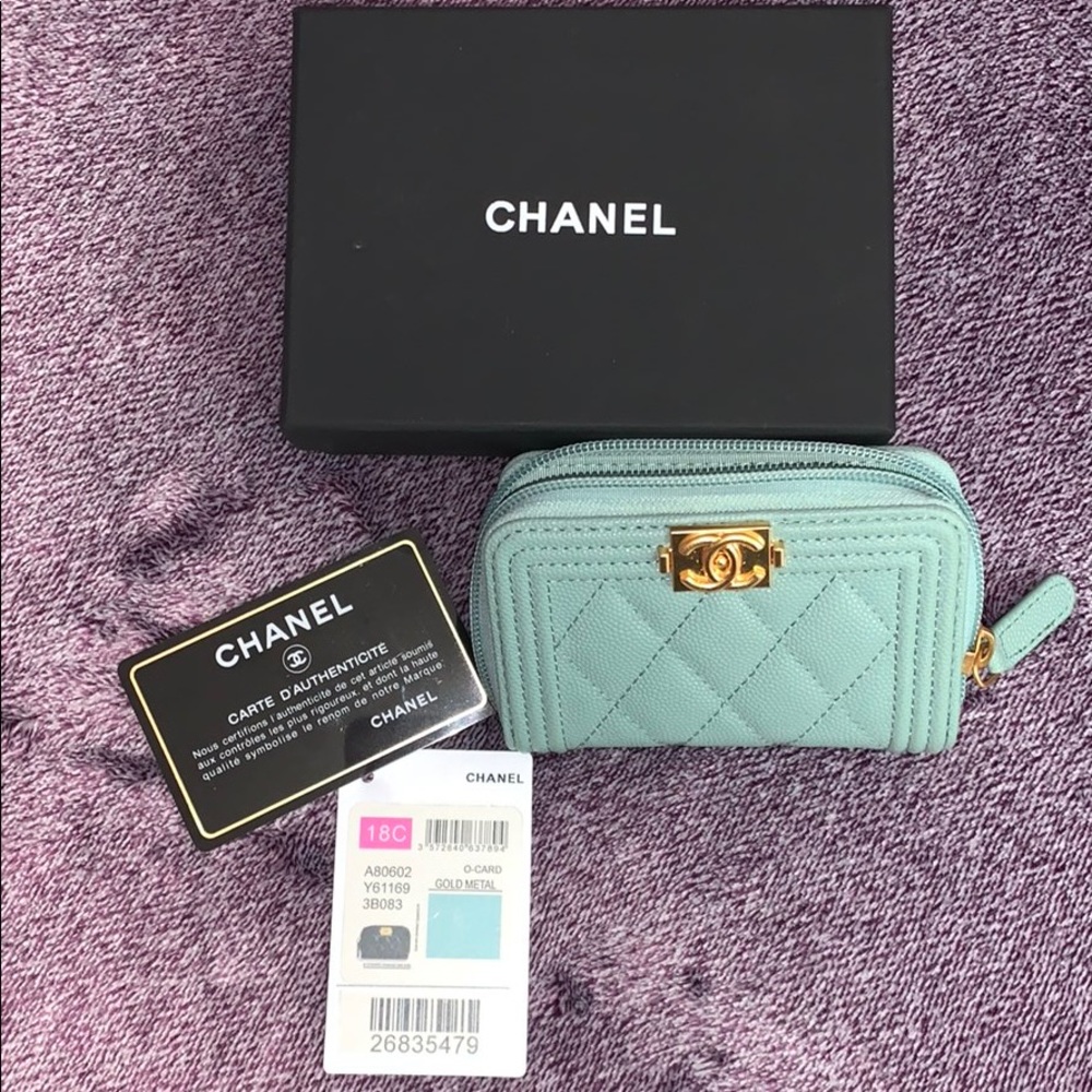 Boy Chanel Zip Coin Purse - calfskin